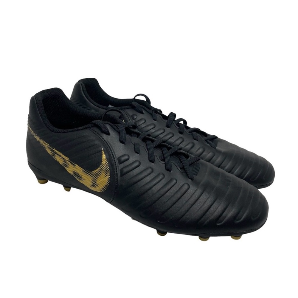 Nike Tiempo Black/Gold Soccer Cleats Men’s 10.5 | Women’s 12 | AO2597-077